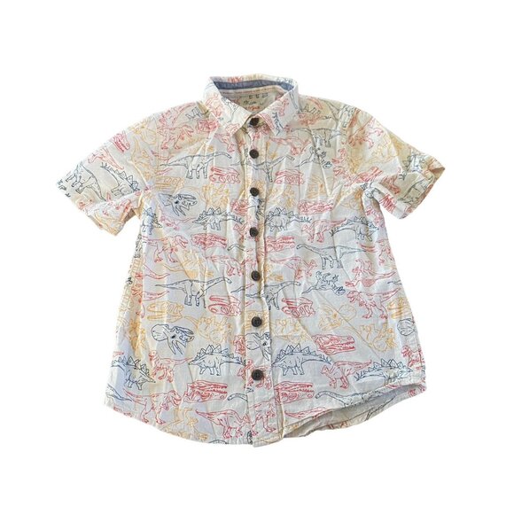 Cat & Jack Other - Cat & Jack Dinosaur Button Down Shirt Size S 6/7